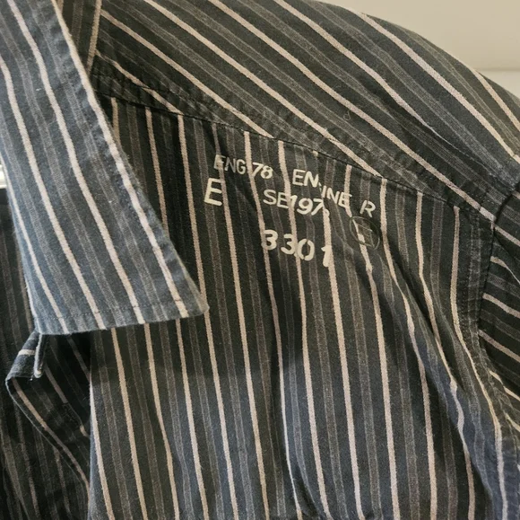 Engine Striped Button-Up Shirt - Picture 3 of 4